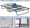 FIVMEN Gästebett Klappbett Metall Bettgestell mit 13 cm Dicker Matratze Reisebett Metallbettrahmen mit Rollen Metallbett Faltbare Bett Bild 3