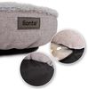 lionto Katzenbett, extra weiches Doughnut-Bett für Katzen, gemütlich, pflegeleicht & stilvoll, 55 cm Durchmesser, grau Bild 3