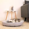 lionto Katzenbett, extra weiches Doughnut-Bett für Katzen, gemütlich, pflegeleicht & stilvoll, 55 cm Durchmesser, grau Bild 2
