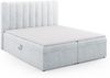 Micadoni Boxspringbett Kelp Strukturierter Stoff Hellgrau 180x200 Bild 2