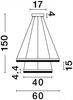 Nova Luce 9530229 ADRIA LED Pendelleuchte 2-flammig 60cm 3000K Schwarz dimmbar Bild 5