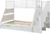 Vente-unique - LAKAYO Bett Holz, Platte Weiß - B 146 cm x H 155 cm x L 245 cm Bild 2