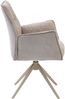 Armlehnstuhl >Kayla< (2er Set) drehbar, Bouclestoffbezug taupe, beige - 62x60x92 (BxHxT) Bild 4