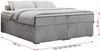Boxspringbett - Doppelbett mit Multipocket-Matratze - BESS -180x200 - Hellgrau Velours - H3 Bild 5
