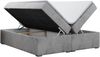 Boxspringbett - Doppelbett mit Multipocket-Matratze - BESS -180x200 - Hellgrau Velours - H3 Bild 4