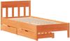 vidaXL Massivholzbett ohne Matratze Wachsbraun 90x190 cm Kiefernholz 3301889 Bild 3