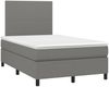 vidaXL Boxspringbett mit Matratze Dunkelgrau 120x190 cm Stoff 3269868 Bild 2
