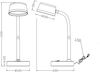 LED Schreibtischleuchten 2er SET flexibel, Kunststoff Titan, 34cm hoch Bild 5