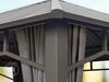 Gartenpavillon 4x4 m Stahldach Hardtop 4 Seitenteile in Grau, Pfosten 9x9 cm Bild 5