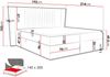 Boxspringbett 'Sagaru' beige 140x200 cm Bild 4