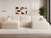 GRAINGOLD Ecksofa Serene U, Couch U-Form mit Schlaffunktion, Wohnlandschaft, Losen Kissen, Cord-Stoff, Beige Bild 1