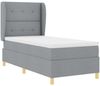 vidaXL Boxspringbett mit Matratze Hellgrau 200 x 80 cm Stoff 3340718 Bild 5