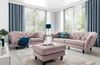 Sofa Designersofa CHARLOTTE 3-Sitzer in Stoff Matt Velvet Altrosa Bild 3