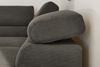 KAWOLA Sofa DELIA Ecksofa Feincord anthrazit mit motorischem Sitzvorzug Recamiere rechts 74 x 219 x 276 cm Bild 4