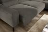 KAWOLA Sofa DELIA Ecksofa Feincord anthrazit mit motorischem Sitzvorzug Recamiere rechts 74 x 219 x 276 cm Bild 2