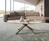 DELIFE Couchtisch Edge, Organisch 140x76 cm Keramik Minas Melange Sarity Metall Effektfinish T Bild 2