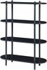 Bücherregal Øvre 108x80x30 cm 4 Ablagen Schwarz [en. casa] Bild 3