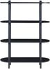 Bücherregal Øvre 108x80x30 cm 4 Ablagen Schwarz [en. casa] Bild 4