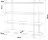 Bücherregal Øvre 108x80x30 cm 4 Ablagen Schwarz [en. casa] Bild 3