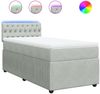vidaXL Boxspringbett mit Matratze Hellgrau 80x200 cm Samt 3289896 Bild 2