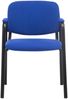 CLP 4er Set Stapelstühle Ken Pro Stoffbezug gepolstert mit Armlehnen bis 150 kg,blau Bild 5