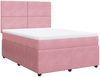 vidaXL Boxspringbett mit Matratze Rosa 140x200 cm Samt 3294657 Bild 3