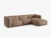 Micadoni Ecksofa Martina 3-Sitzer Rechts Samt Dunkelbeige Bild 2