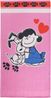 Peanuts Snoopy Strandtuch Handtuch Badetuch Pink 70 x 140 cm Bild 2