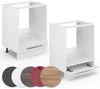 Herdumbauschrank Fame-Line Weiß Hochglanz 60 cm ohne Arbeitsplatte Vicco Bild 5