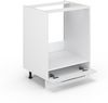 Herdumbauschrank Fame-Line Weiß Hochglanz 60 cm ohne Arbeitsplatte Vicco Bild 4