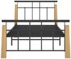 vidaXL Bettgestell Metall und Massivholz Eiche 100x200 cm [324898] Bild 3