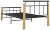 vidaXL Bettgestell Metall und Massivholz Eiche 100x200 cm [324898] Bild 5