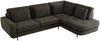 CALENO L-Form Ecksofa 317x225 cm, Massivholz-Rahmen & Wellenfedern, Sitzhöhe 51 cm, modernes Polstersofa rückenecht bezogen & freistehend - Dunkelgrau Schenille glatt - Rechts Seite Bild 5