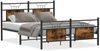 vidaXL Bettgestell ohne Matratze Räuchereiche 140x200 cm Holzwerkstoff 4106762 Bild 2