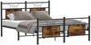 vidaXL Bettgestell ohne Matratze Räuchereiche 140x200 cm Holzwerkstoff 4106762 Bild 3