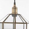 Hängelampe, Metall Glas, bronze, Höhe anpassbar, H 145 cm Bild 4