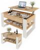 TREND WERK Couchtisch Lift-Couchtisch höhenverstellbar Sofatisch 92×54 cm mit Stauraum, verstecktem Fach Wohnzimmertisch Holz modern Bild 2