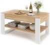 TREND WERK Couchtisch Lift-Couchtisch höhenverstellbar Sofatisch 92×54 cm mit Stauraum, verstecktem Fach Wohnzimmertisch Holz modern Bild 3