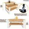 TREND WERK Couchtisch Lift-Couchtisch höhenverstellbar Sofatisch 92×54 cm mit Stauraum, verstecktem Fach Wohnzimmertisch Holz modern Bild 4