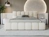 GRAINGOLD Modo Polsterbett 160x200, Doppelbett mit Kopfteil, groß Stauraum, Velour-Stoff, Beige Bild 4