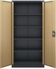 Jan Nowak Aktenschrank Metall Büroschrank abschließbar 90 cm JAN 4 Böden Stahl (Pulverbeschichtet 0,6 mm Wandmontage möglich PZH-zertifiziert) Ordnerschrank 50 Ordner Schloss 2 Schlüssel robust 13 Farben Bild 3