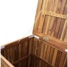 Spetebo Auflagenbox Akazien Holz WASHINGTON - 133 x 58 cm (Pack, 1 St, 1), Kissenbox mit Folien-Innentasche für gängige Gartenstuhl-Auflagen Bild 3