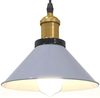 vidaXL Pendelleuchte Höhenverstellbar E27 Grau Glänzend Ø 22 cm Metall 4103446 Bild 5