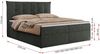Boxspringbett, Polsterbett mit Bettkasten - PREMIUM-10 - 120x200cm - Dunkelgrau Stoff - H4 Bild 5
