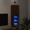 vidaXL TV-Schrank mit LED-Leuchten Braun Eichen-Optik 30,5x30x102 cm 837027 Bild 5