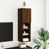 vidaXL TV-Schrank mit LED-Leuchten Braun Eichen-Optik 30,5x30x102 cm 837027 Bild 4