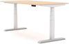 ASSMANN Elektrisch höhenverstellbarer Kinderschreibtisch JUNIOR Curved 120x70cm Sand Signalweiß Metall Holz Bild 3