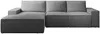 Vente-unique - AMELIA Sofa SamtStoff Grau - B 167 cm x H 85 cm x L 297 cm Bild 2