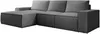 Vente-unique - AMELIA Sofa SamtStoff Grau - B 167 cm x H 85 cm x L 297 cm Bild 3