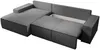 Vente-unique - AMELIA Sofa SamtStoff Grau - B 167 cm x H 85 cm x L 297 cm Bild 4